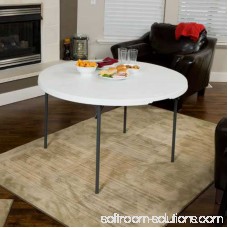 Lifetime 48 Round Fold-In-Half Table, White Granite 550470990